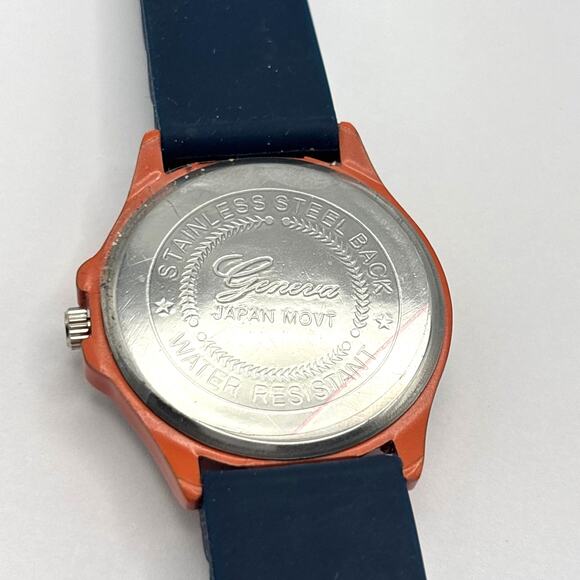 Silver & Orange Tiger Stripe Men's Watch - Picture 5 of 5